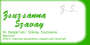 zsuzsanna szavay business card