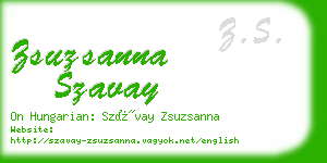 zsuzsanna szavay business card